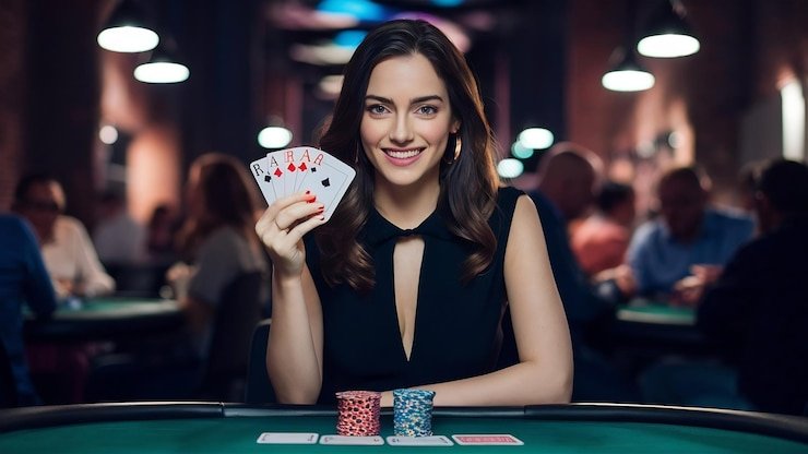 Caribbean Stud Poker mobile interface showing hand decision buttons